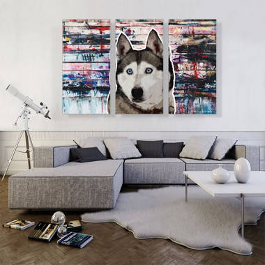 Siberian husky outlet wall art